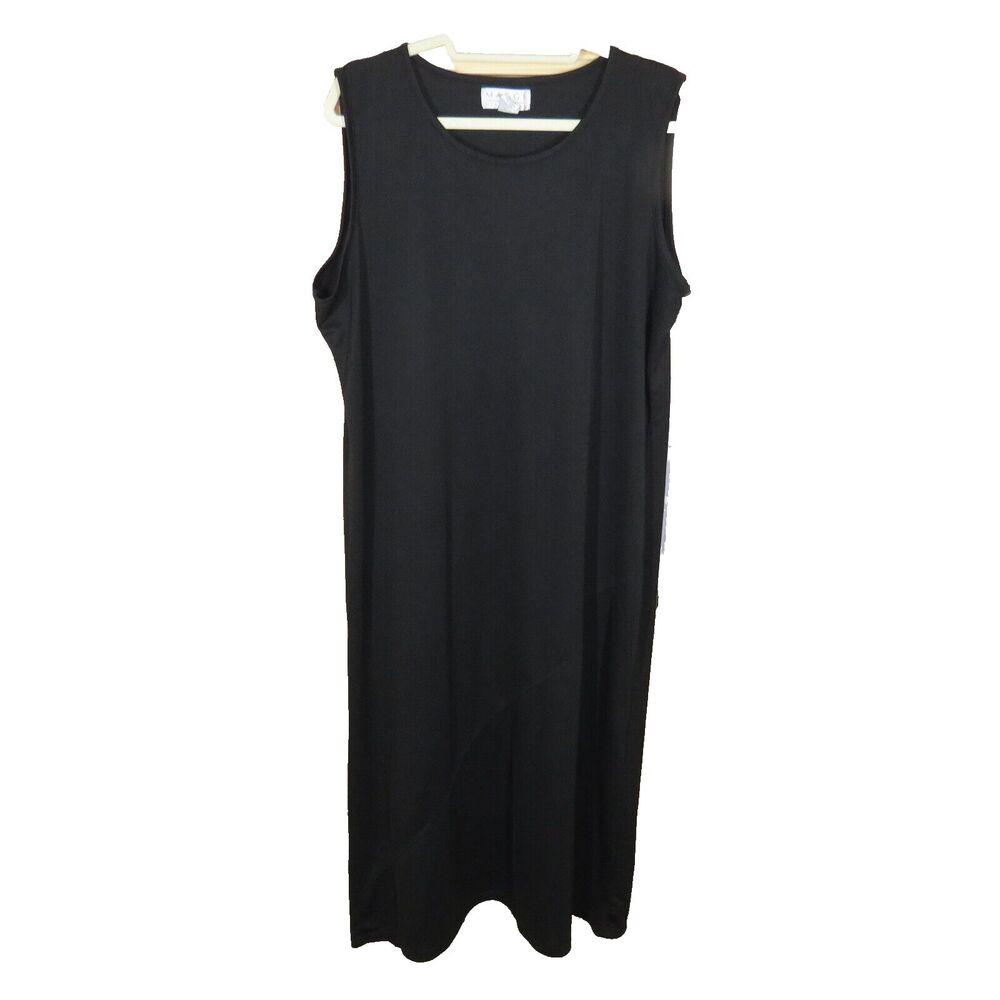 Maggie McNaughton Vintage Black Sleeveless Maxi Dress Plus Size 1X - Picture 4 of 6